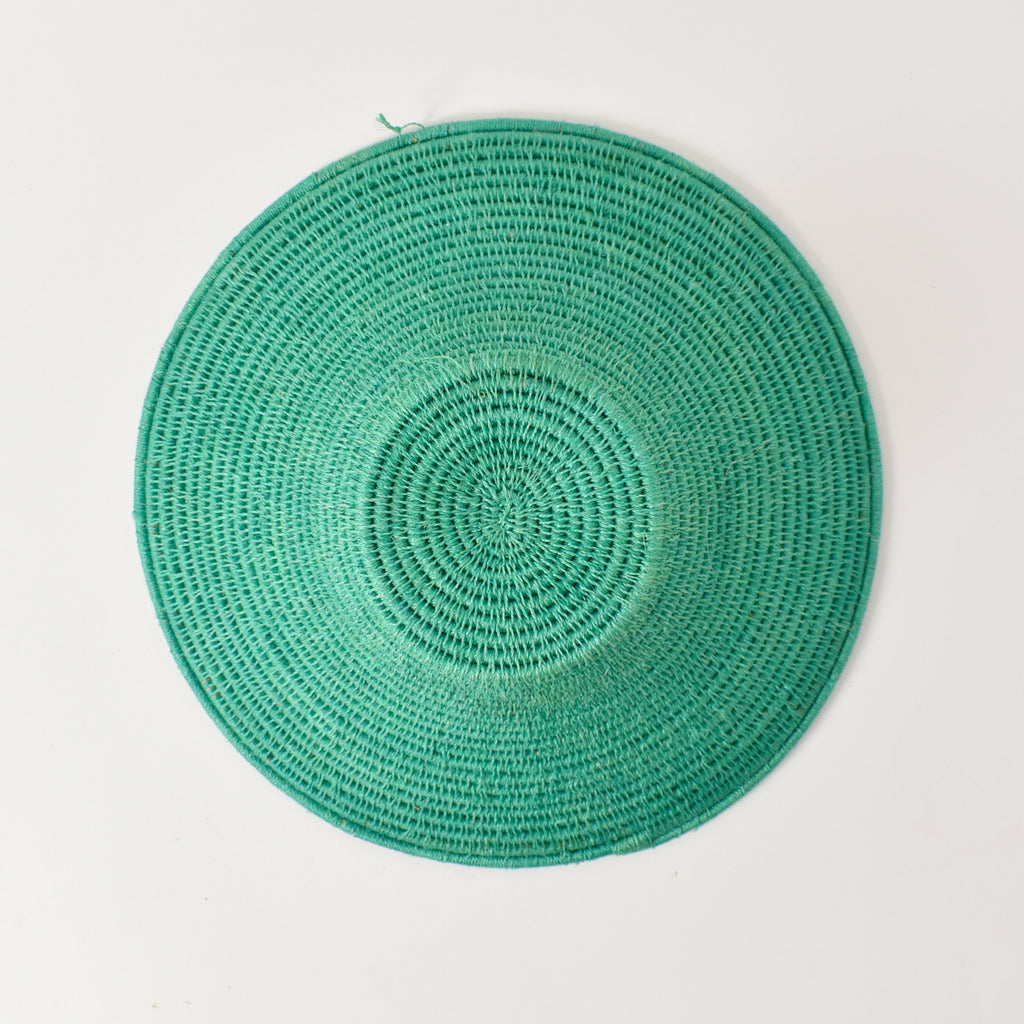 Teal Sisal Handwoven Basket Eswatini