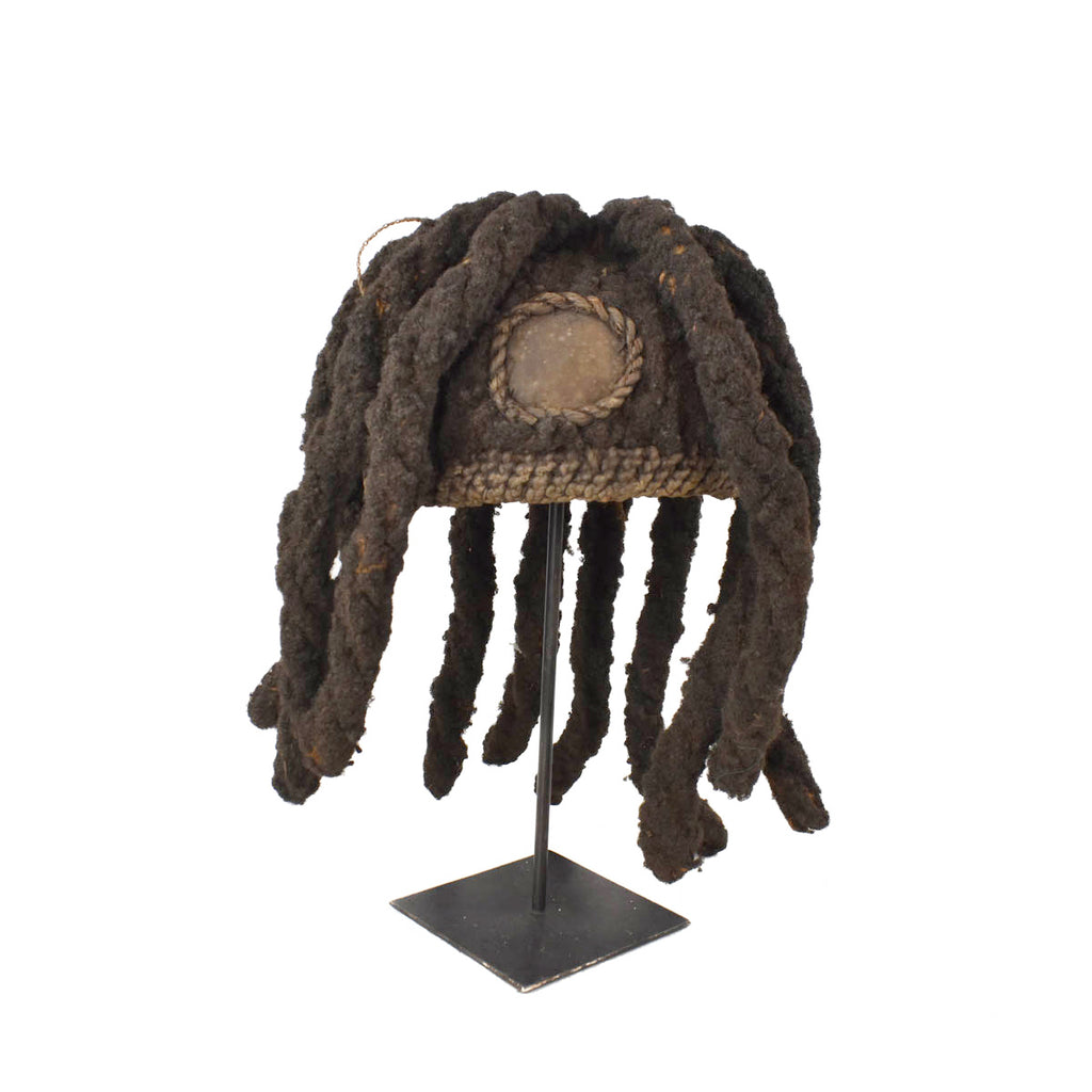 Bamileke Woven Hat with Hair Cameroon