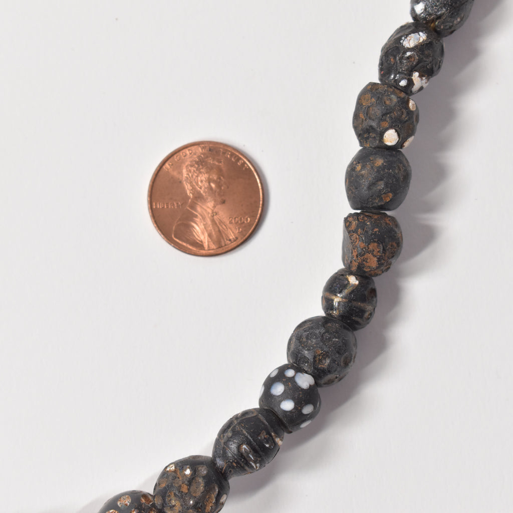 Black Skunk Venetian Trade Beads