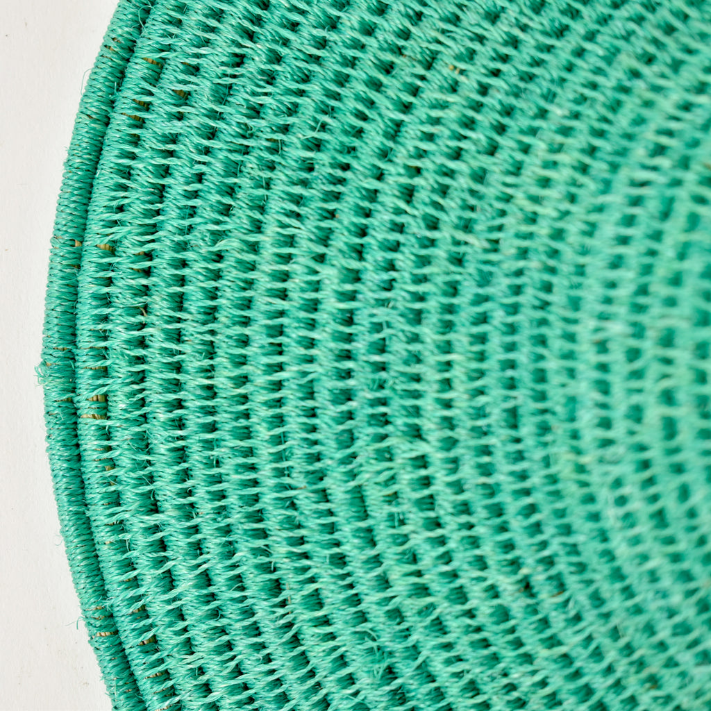 Teal Sisal Handwoven Basket Eswatini