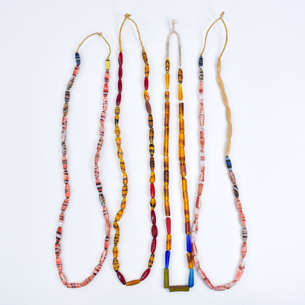 4 Strands Bohemian Faceted Mixed Trade Beads