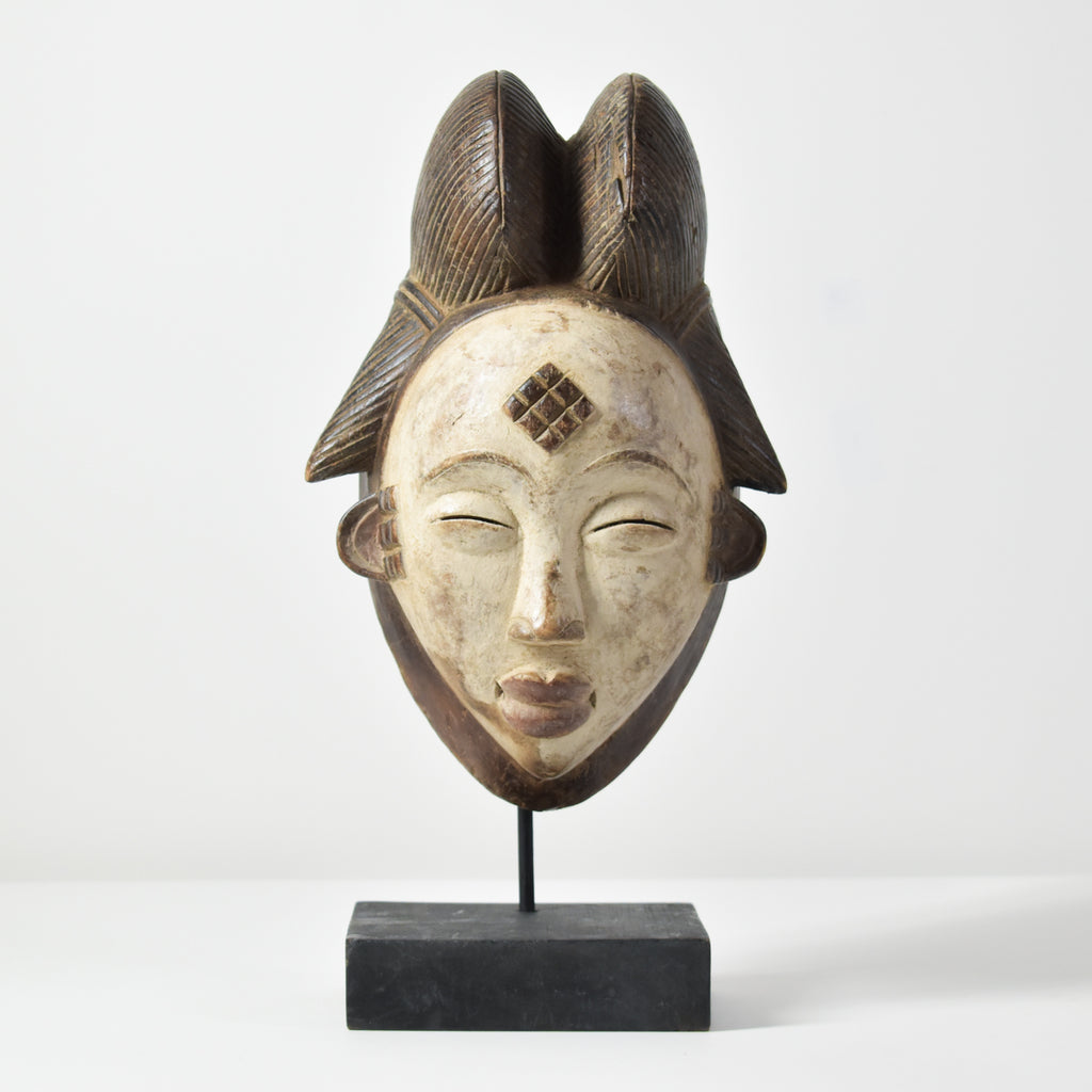 Punu Mukudji Hand Held Maiden Spirit Mask Gabon