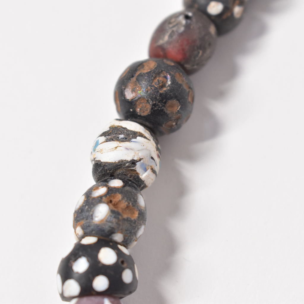 Black Skunk Venetian Trade Beads