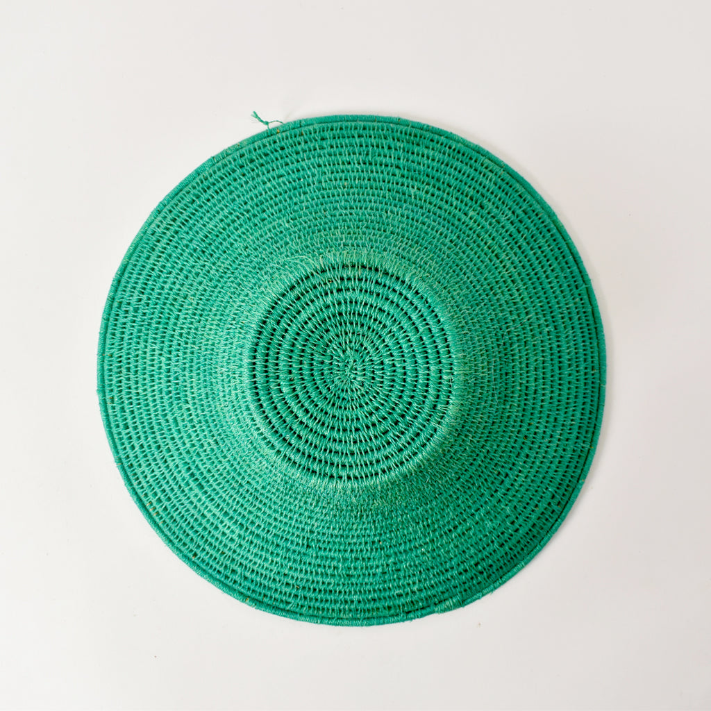 Teal Sisal Handwoven Basket Eswatini