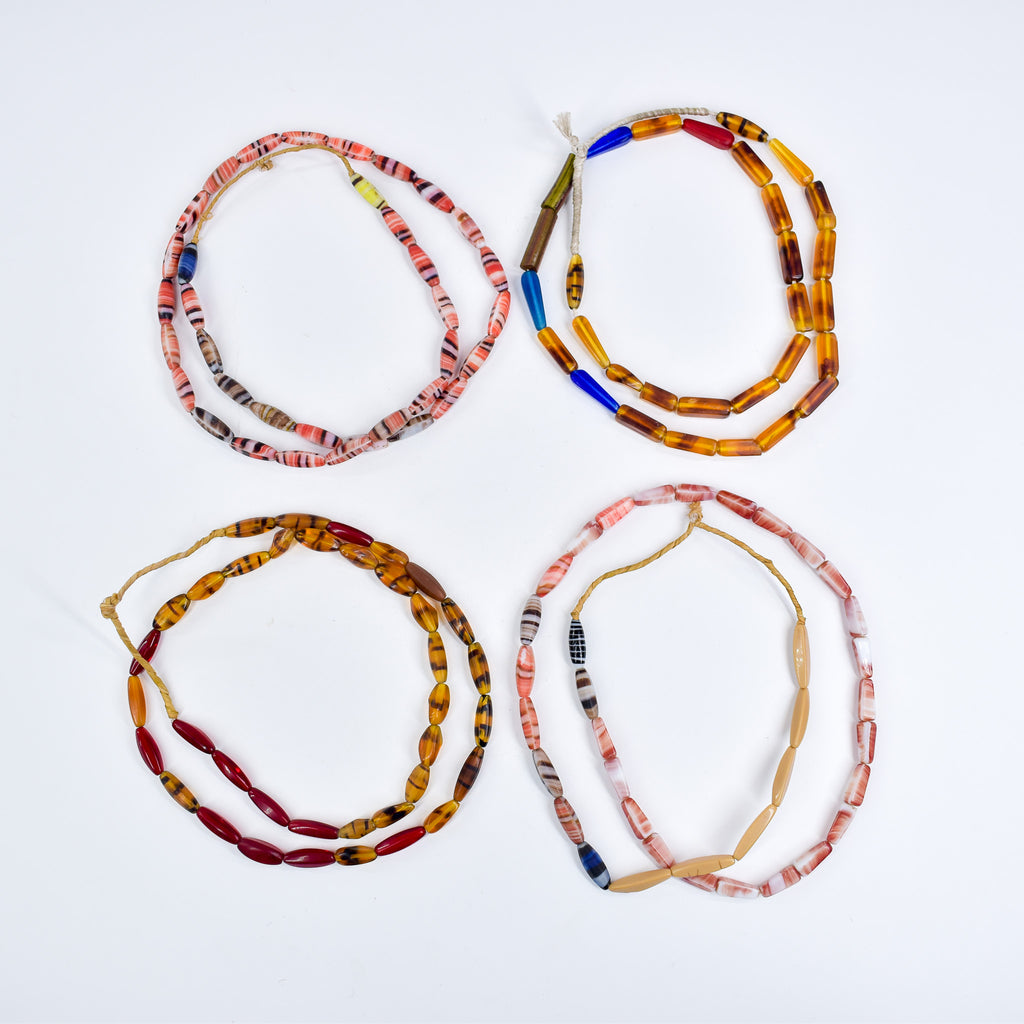 4 Strands Bohemian Faceted Mixed Trade Beads