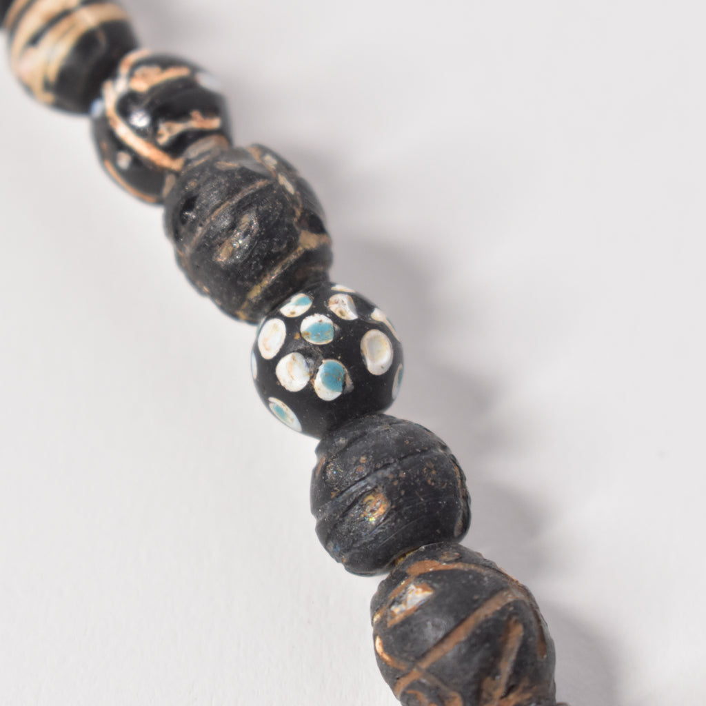 Black Skunk Venetian Trade Beads