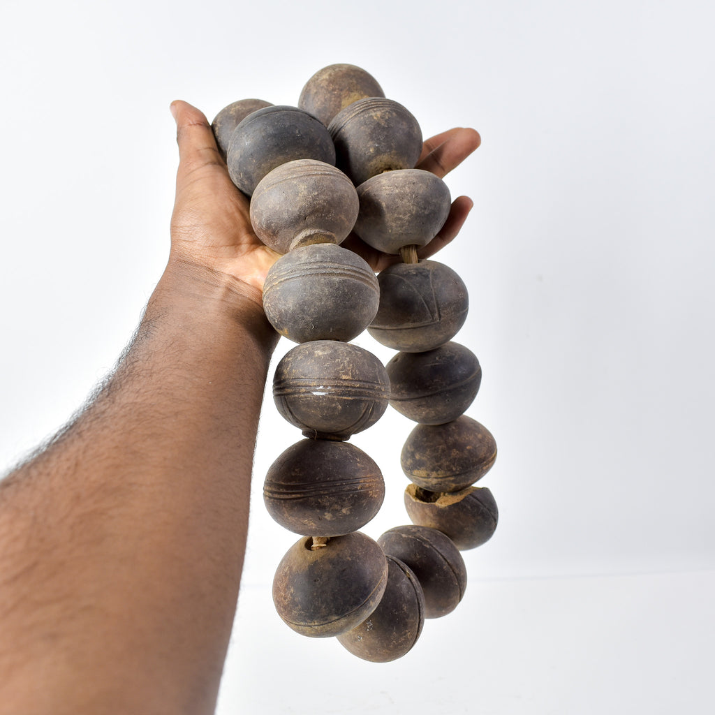 Tiv Spindle Whorl X-Large Trade Beads Nigeria 36 inch
