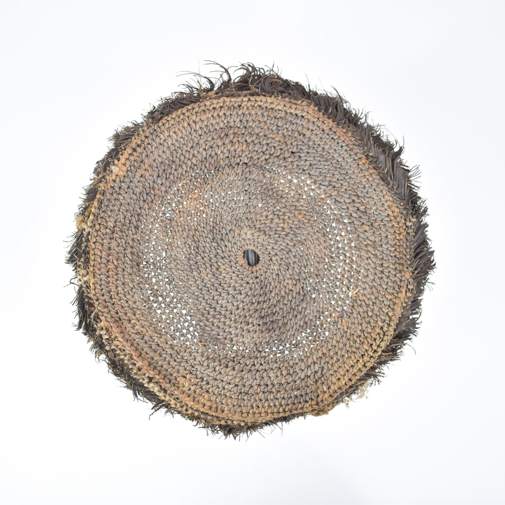 Bamileke Raffia Hat on Custom Stand Cameroon