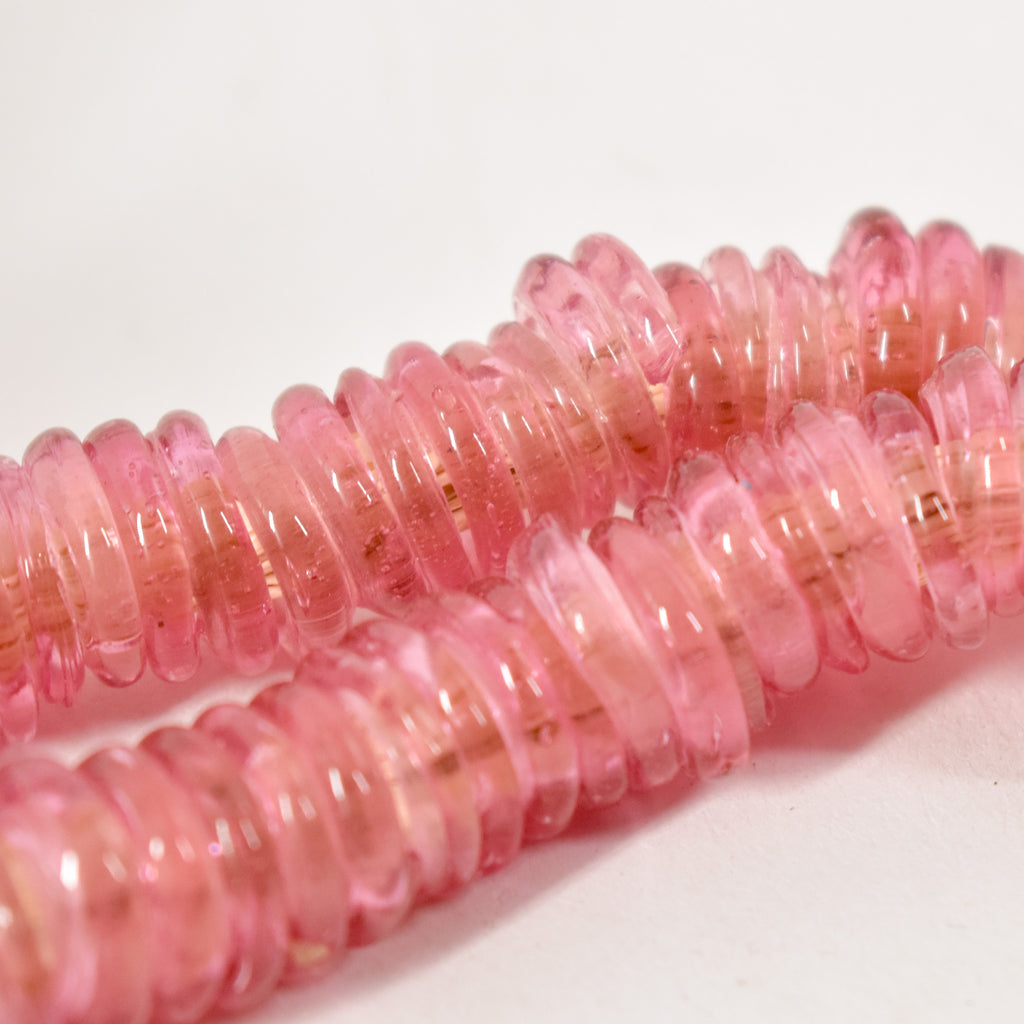 Pink Italian Glass Rings Trade Beads