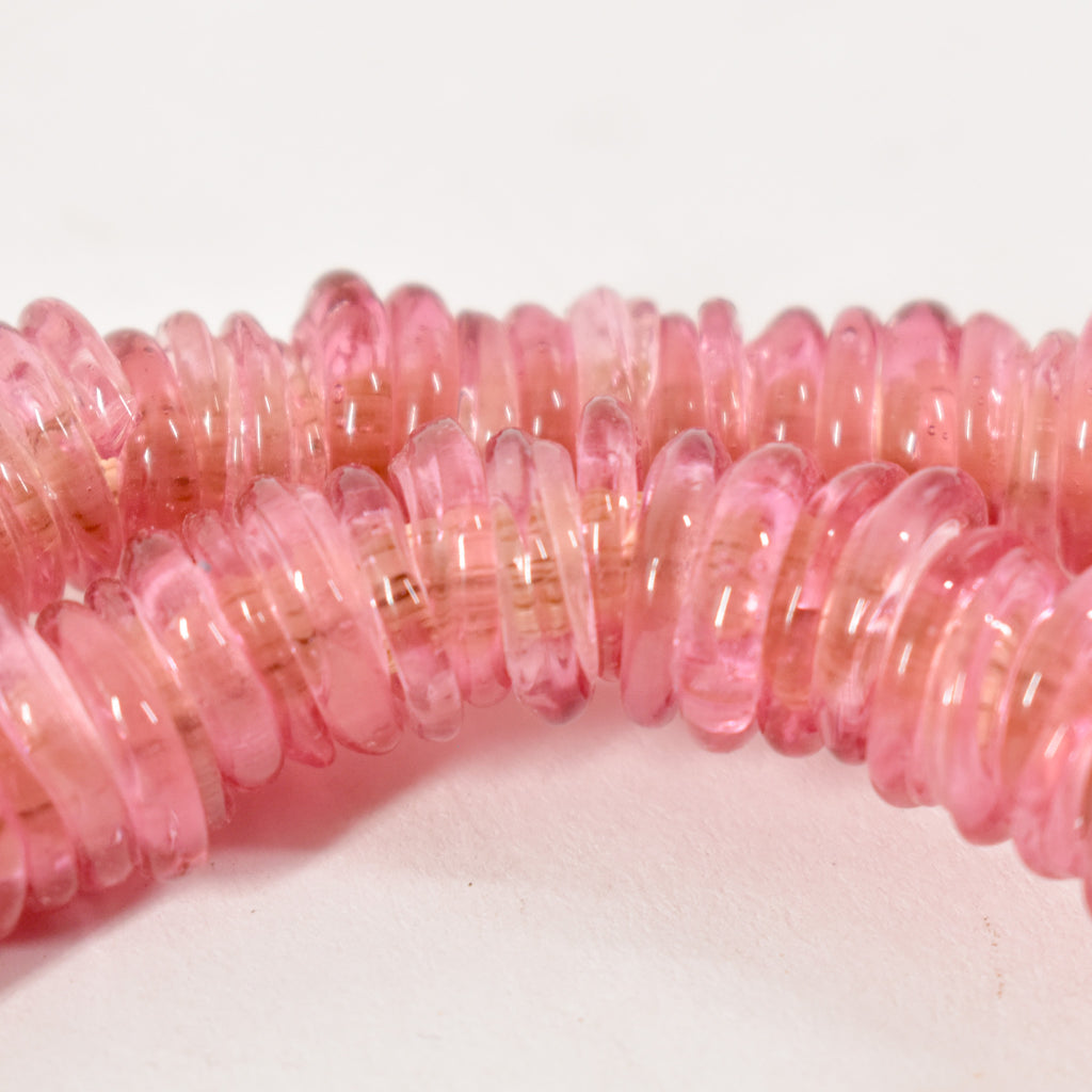 Pink Italian Glass Rings Trade Beads