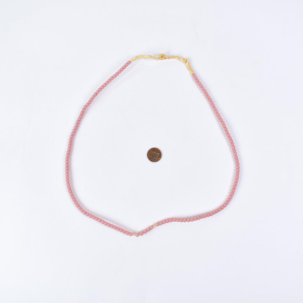 6 Strands Bohemian Pink Round Trade Beads