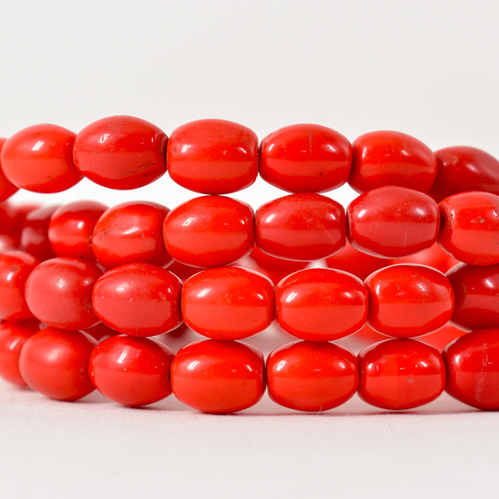 Red Bohemian Trade Beads 36 Inch