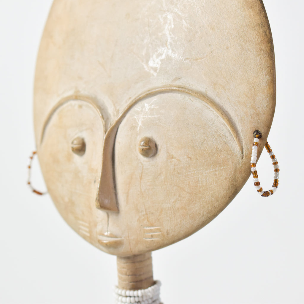 Asante Akua'ba Fertility Doll With Beads Ghana