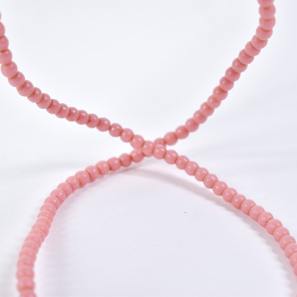 6 Strands Bohemian Pink Round Trade Beads