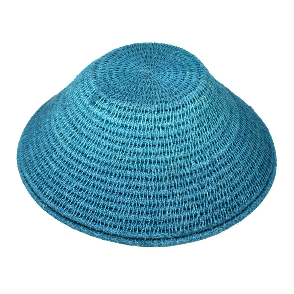 Teal Agave Sisal Handwoven Basket Eswatini