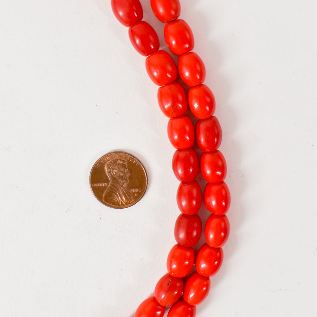 Red Bohemian Trade Beads 36 Inch