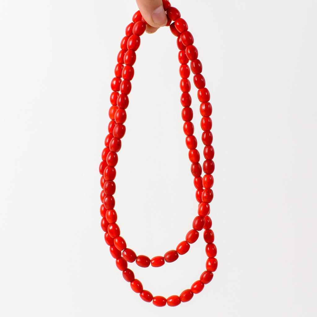 Red Bohemian Trade Beads 36 Inch