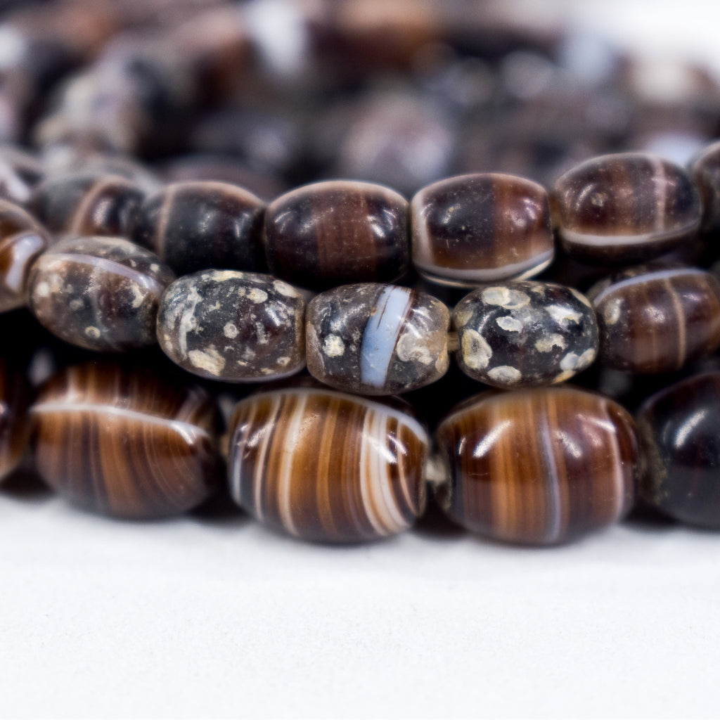 2 Strands Coffee Bean Wedding Trade Beads