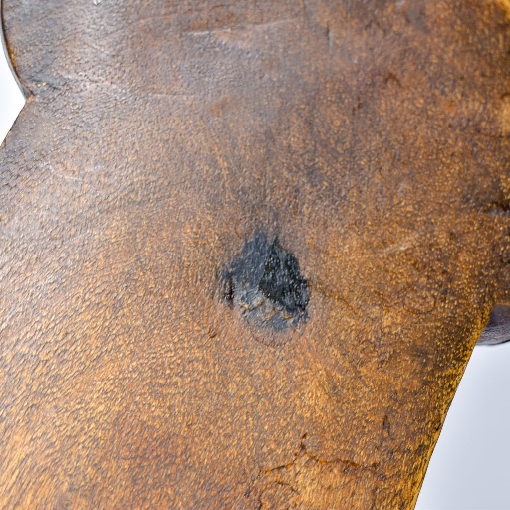 Nyamwezi Wooden Headrest with Glass Bead Decoration Tanzania