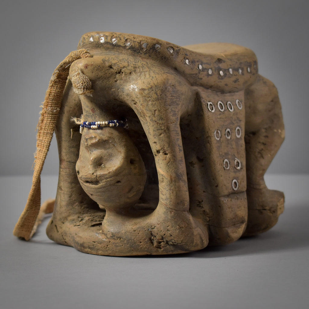 Tabwa Figural Stool with Strap Congo