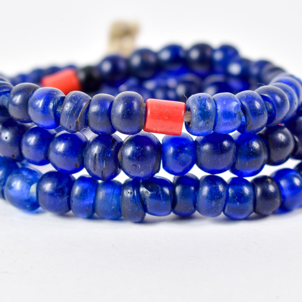 Cobalt Blue Padre Bohemian Trade Beads Henry Collection Burma