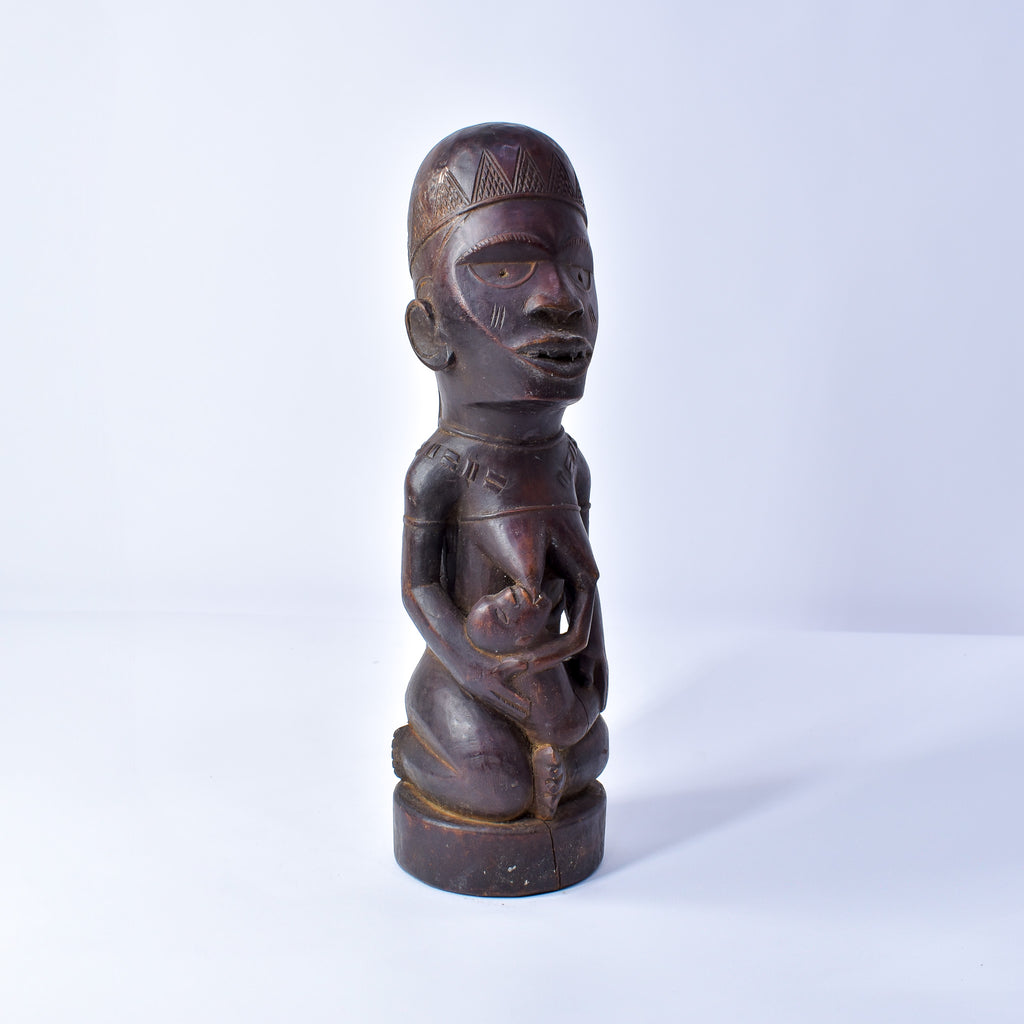 Kongo Maternity Figure on Base Congo