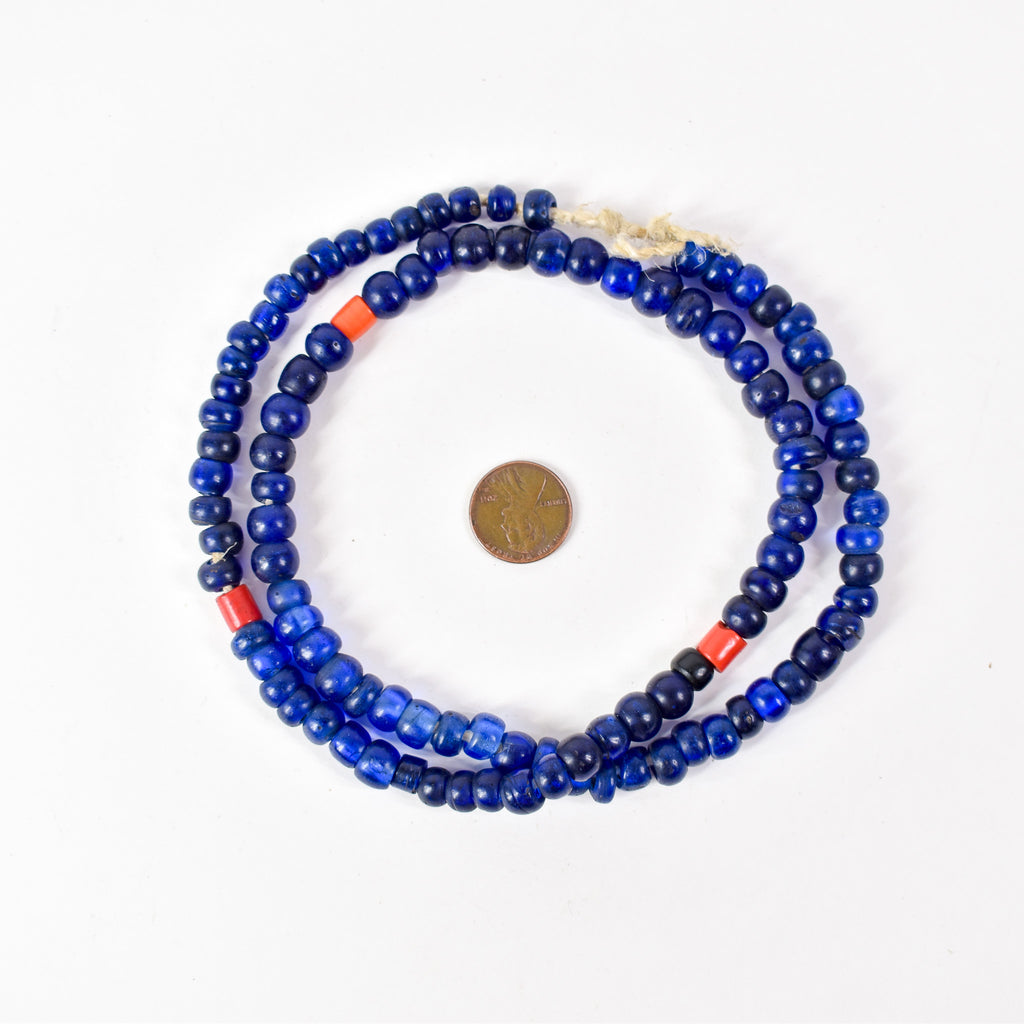 Cobalt Blue Padre Bohemian Trade Beads Henry Collection Burma