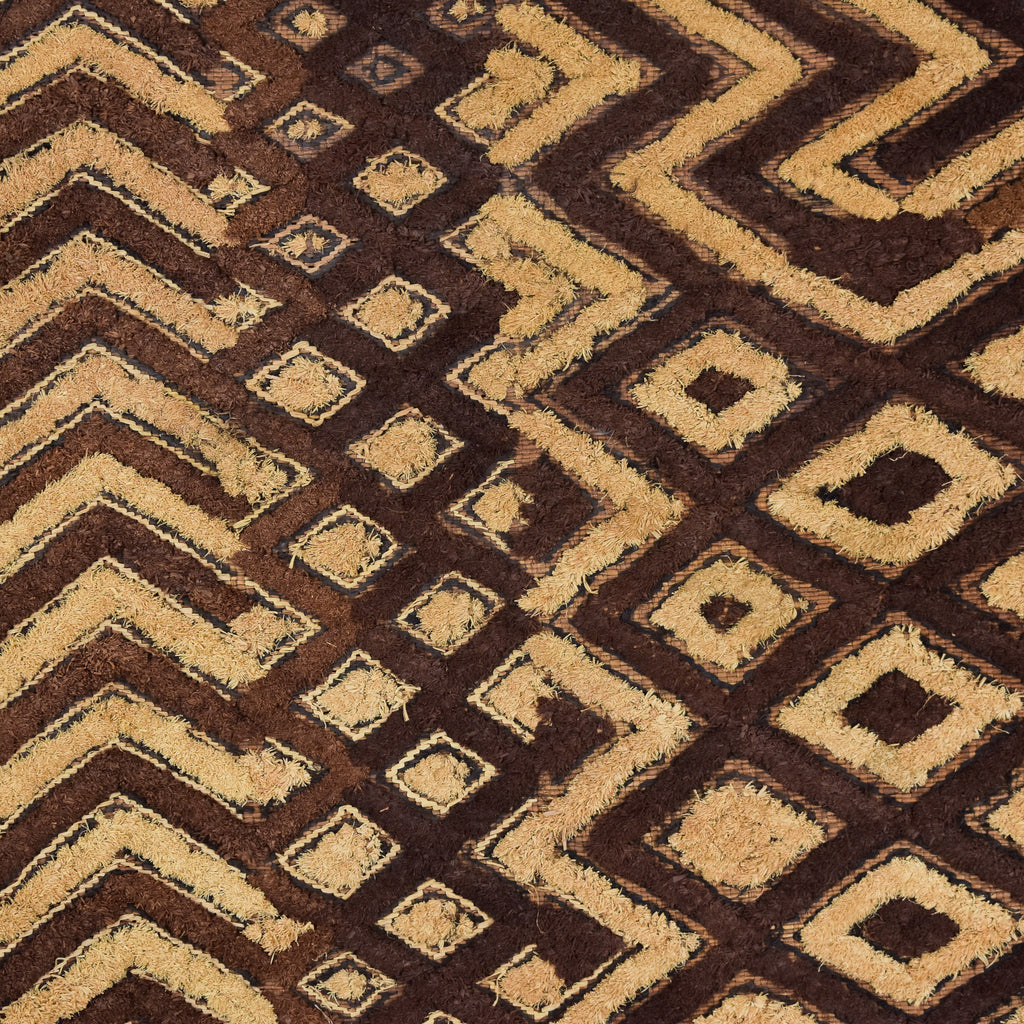 Kuba Raffia Square Textile Congo 21x20 Inch