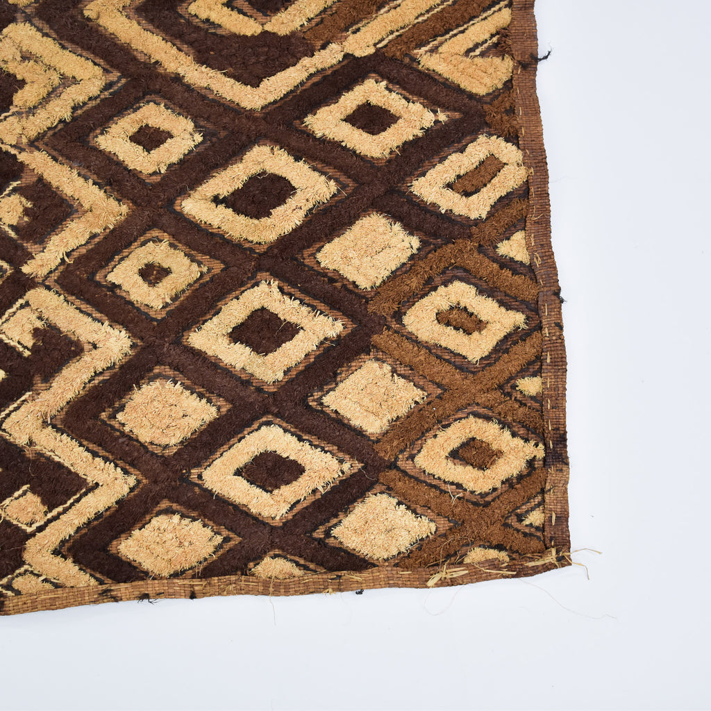 Kuba Raffia Square Textile Congo 21x20 Inch