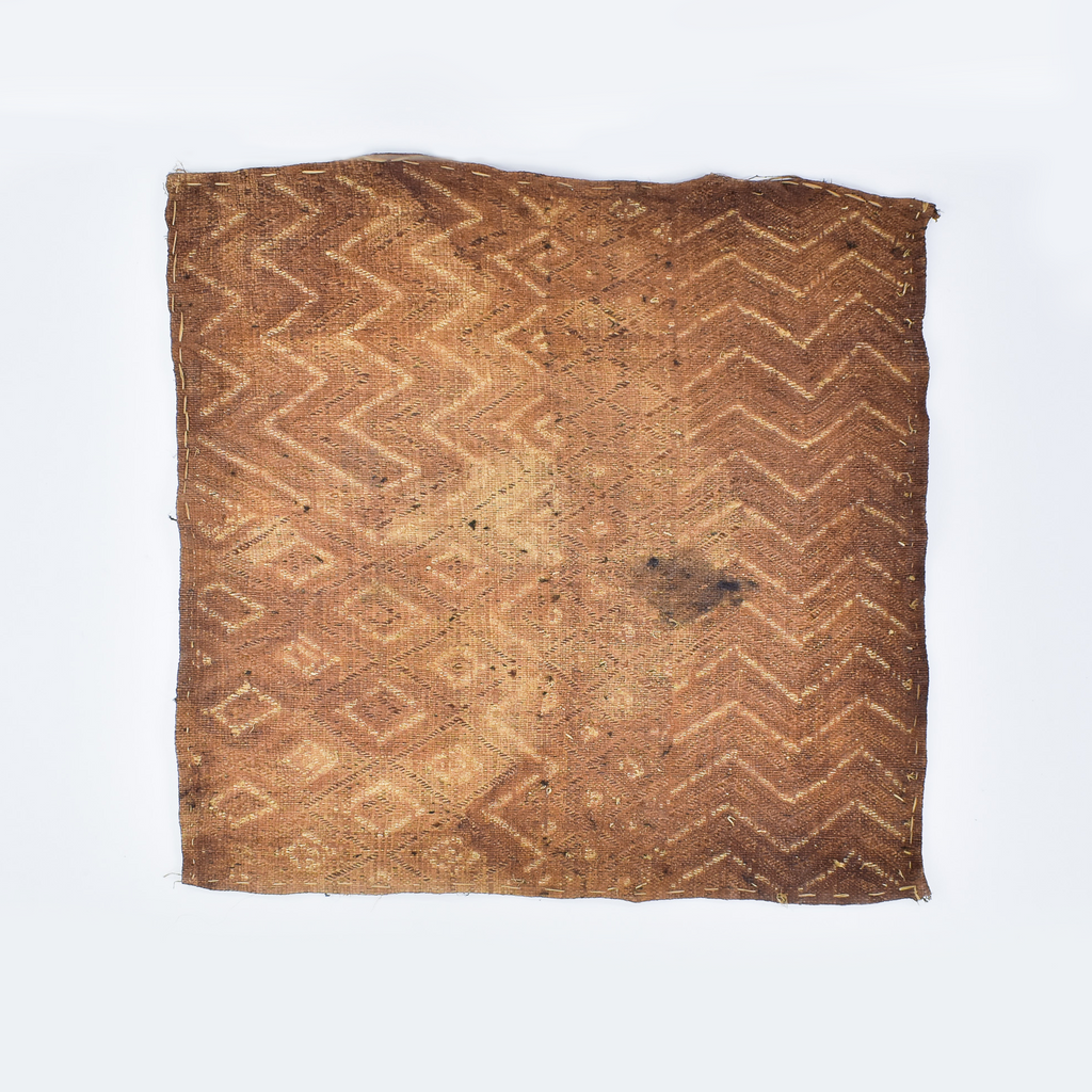 Kuba Raffia Square Textile Congo 21x20 Inch