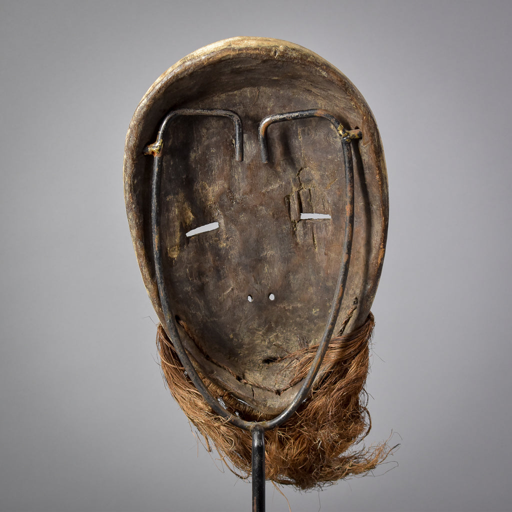 Lega Raffia Bearded Mask Bwami Society Congo