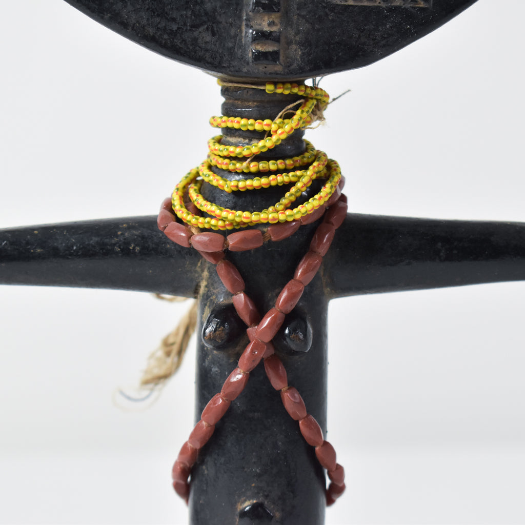 Asante Akua'ba Fertility Doll With Beads Ghana