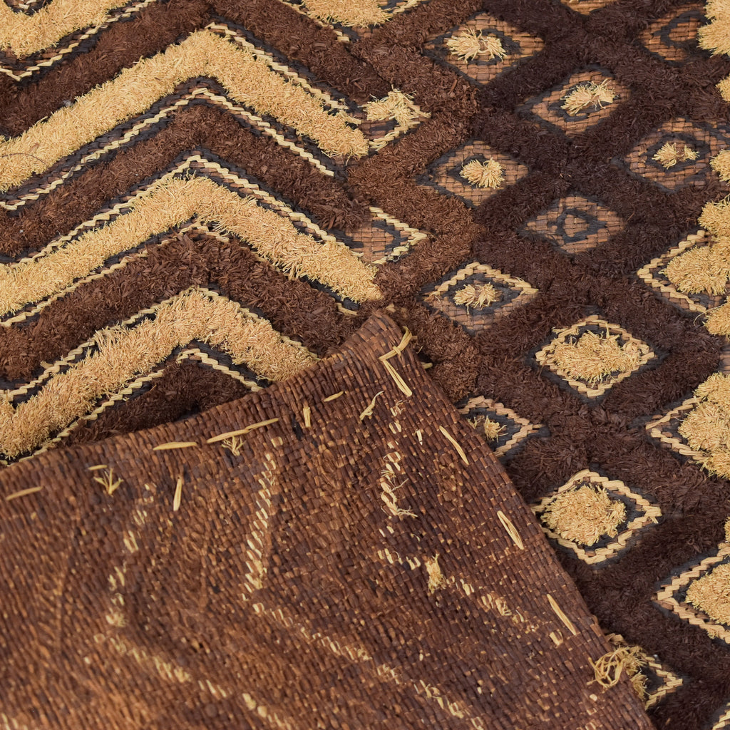 Kuba Raffia Square Textile Congo 21x20 Inch