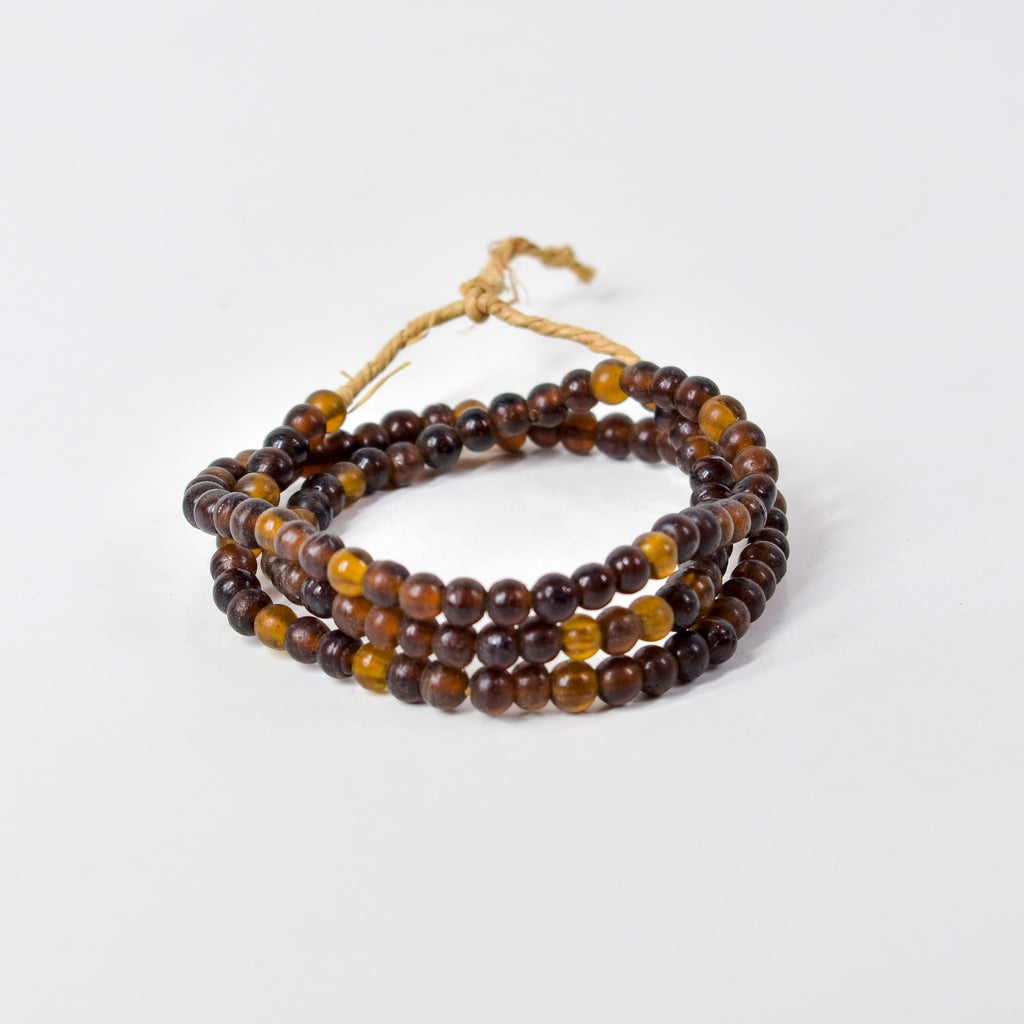 Bohemian Brown Translucent Trade Beads Czech