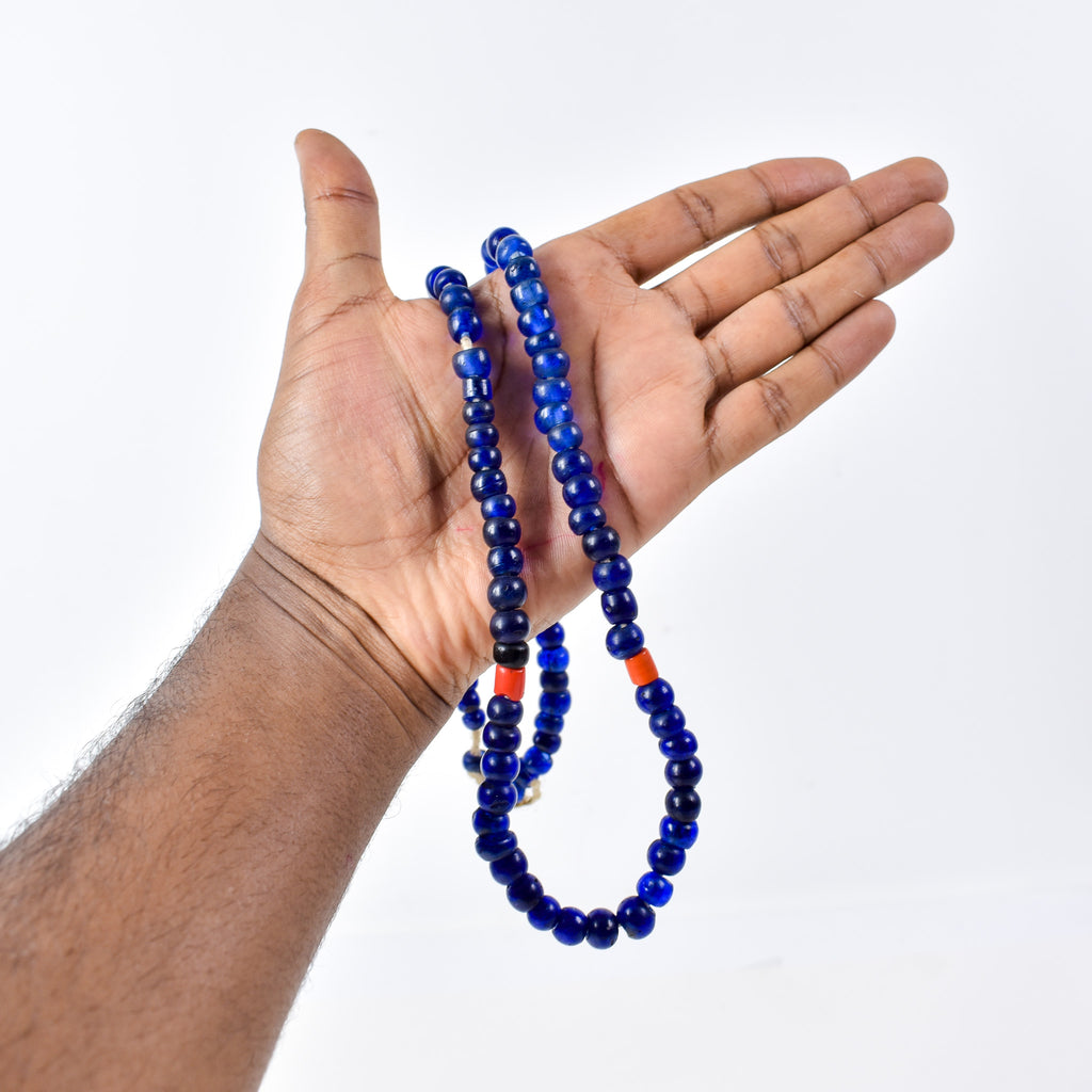 Cobalt Blue Padre Bohemian Trade Beads Henry Collection Burma