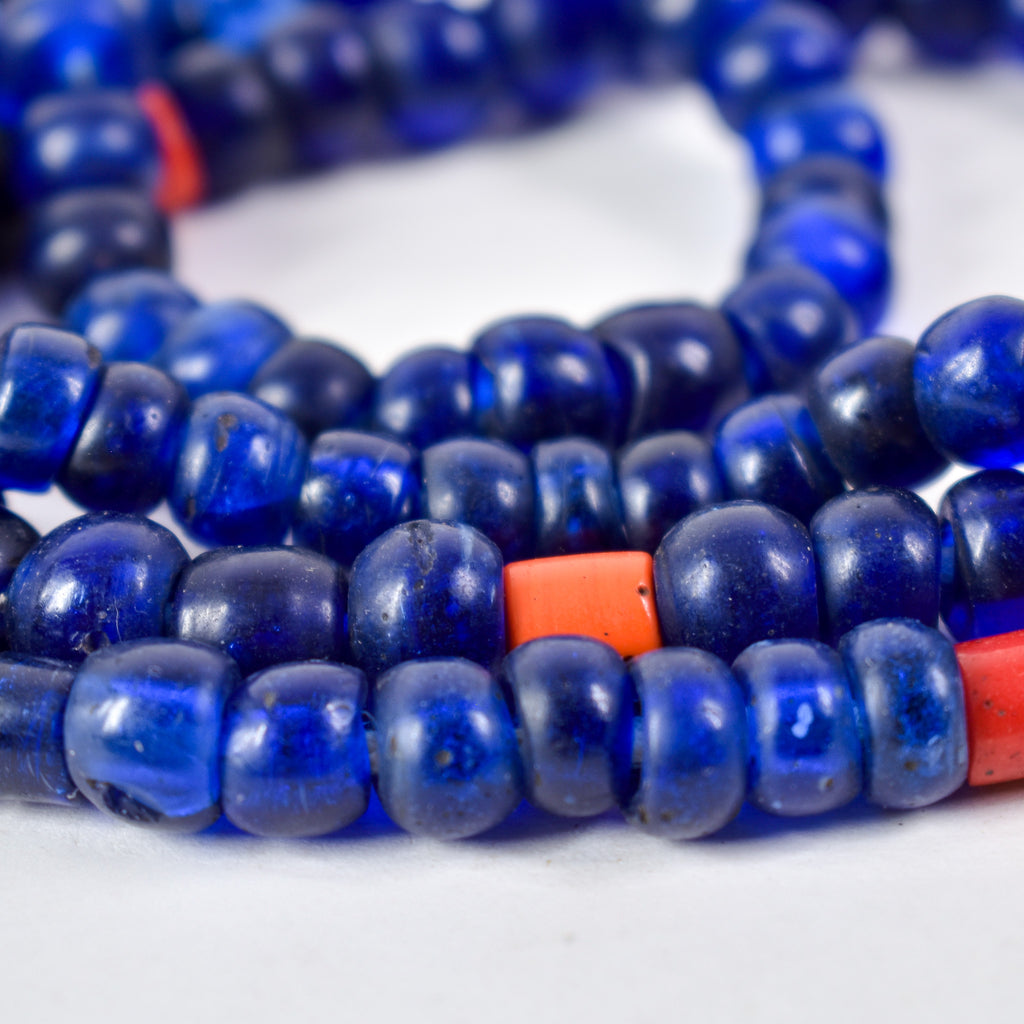Cobalt Blue Padre Bohemian Trade Beads Henry Collection Burma