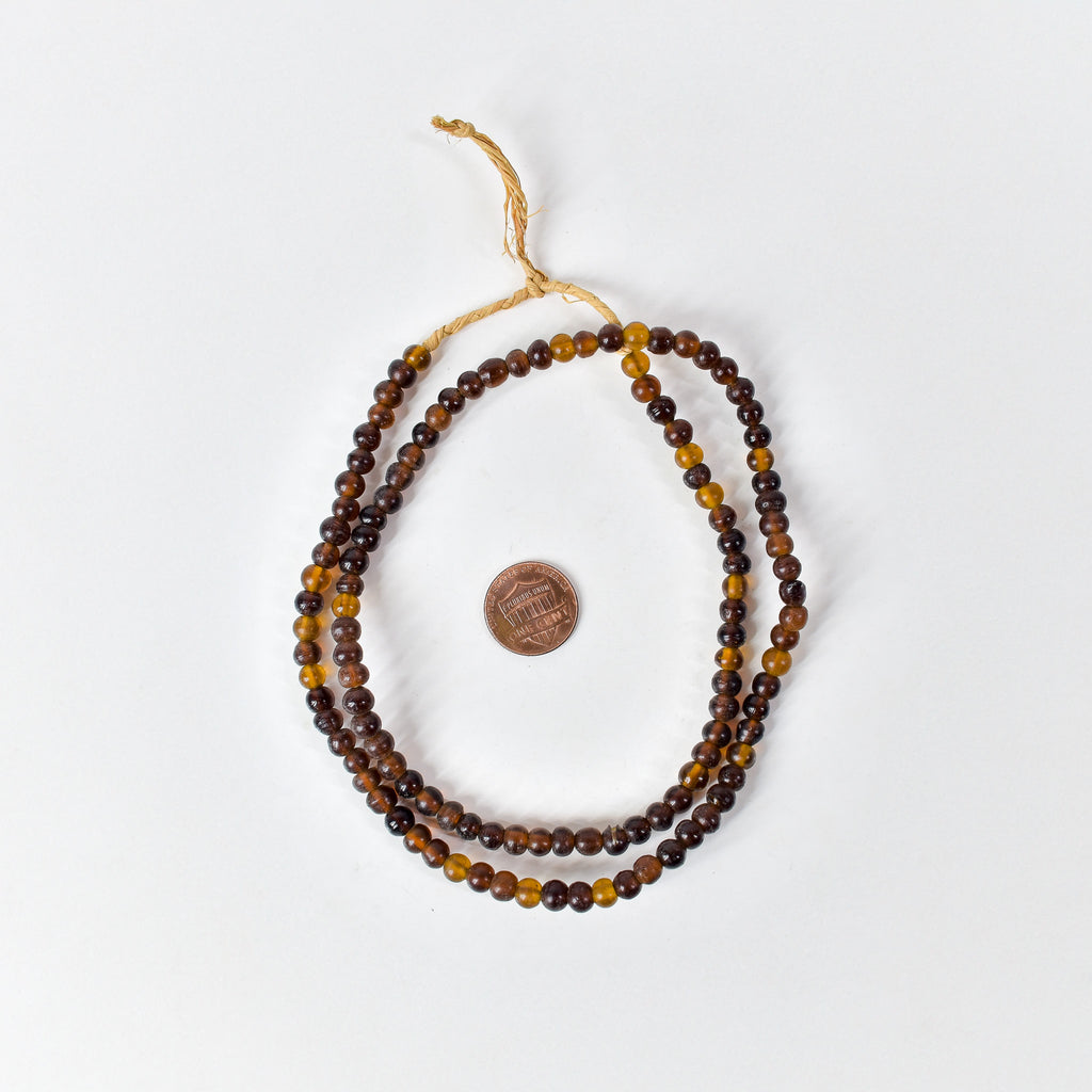 Bohemian Brown Translucent Trade Beads Czech