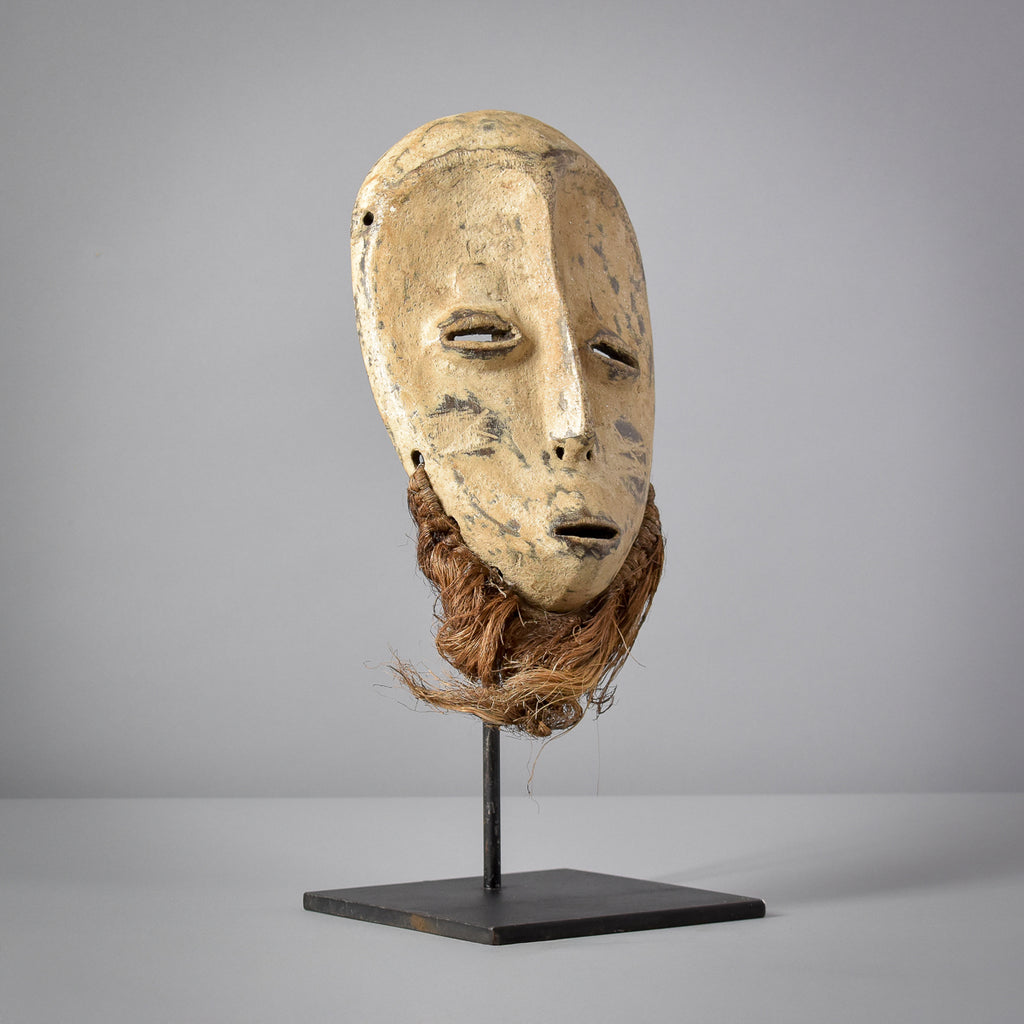 Lega Raffia Bearded Mask Bwami Society Congo