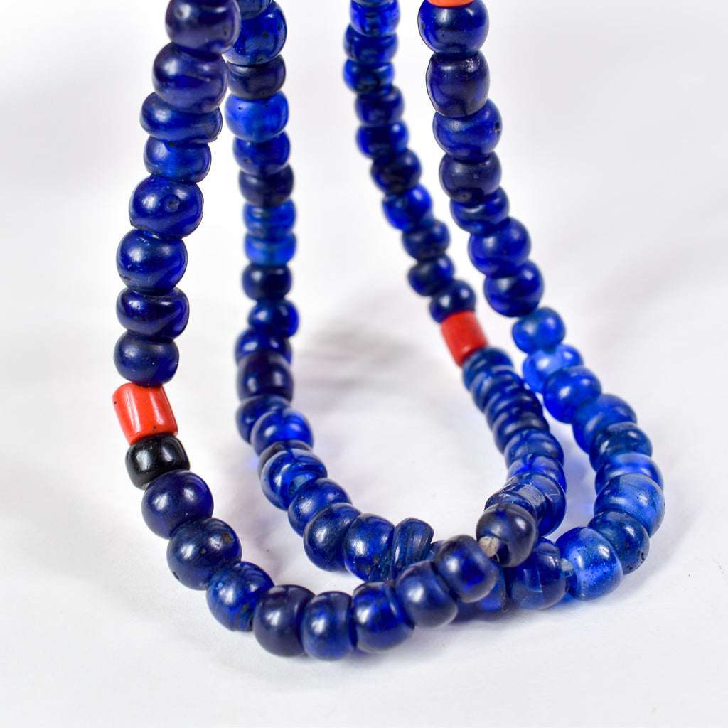 Cobalt Blue Padre Bohemian Trade Beads Henry Collection Burma