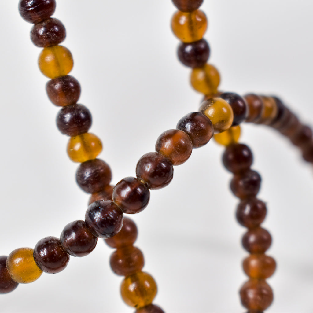 Bohemian Brown Translucent Trade Beads Czech