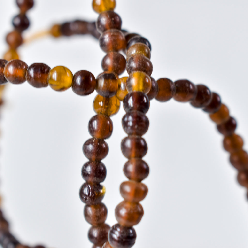 Bohemian Brown Translucent Trade Beads Czech