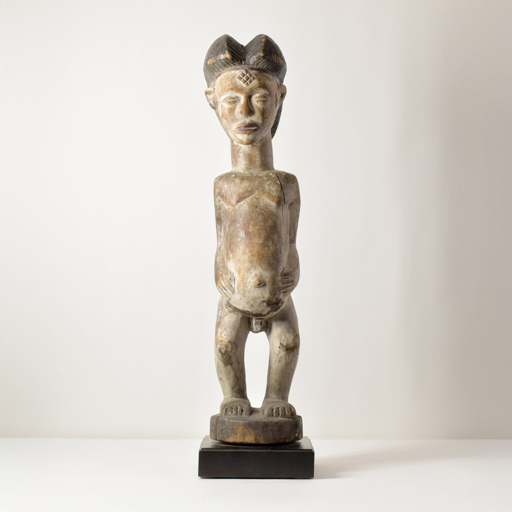 Punu Standing Female Figure on Custom Base Gabon