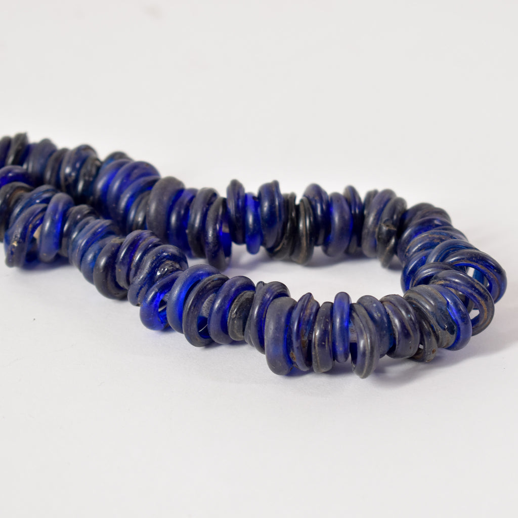 Cobalt Dutch Donuts Annular Trade Beads