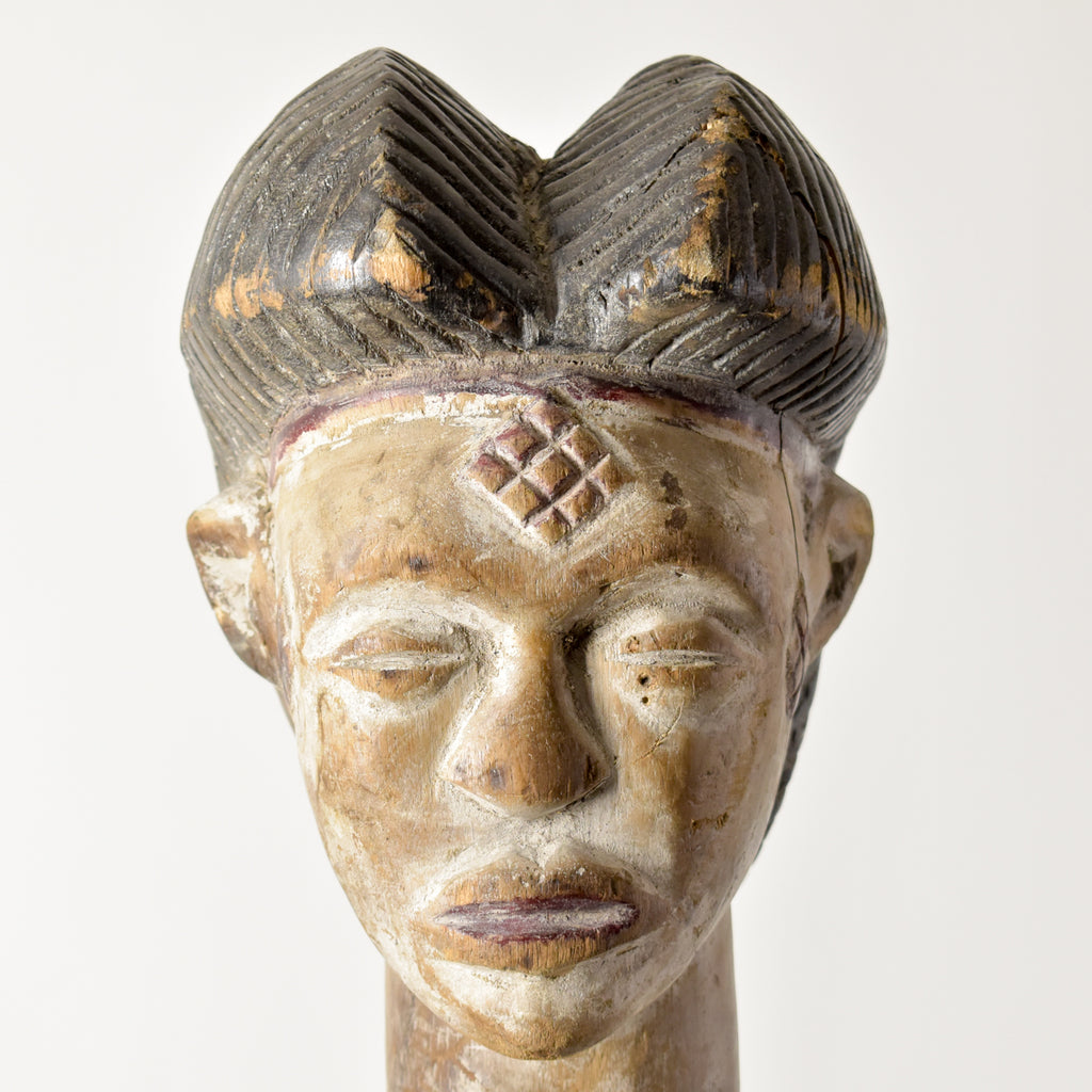 Punu Standing Female Figure on Custom Base Gabon