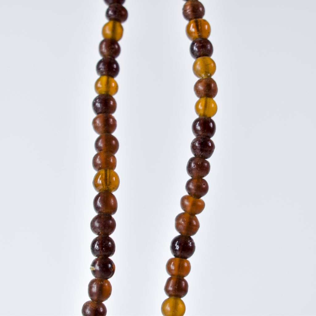 Bohemian Brown Translucent Trade Beads Czech