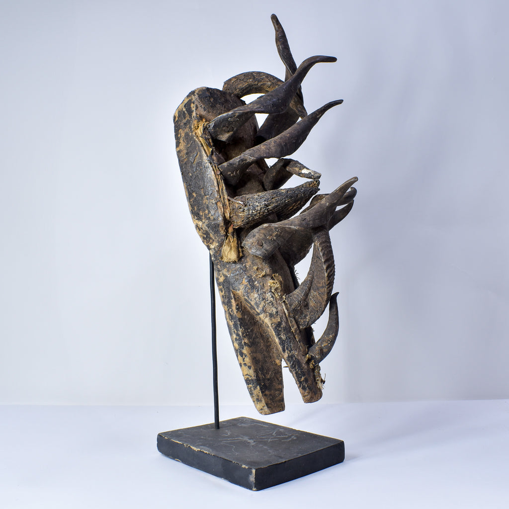 Dan, Wee, Kran, Guerre Guere Mask on Stand Liberia