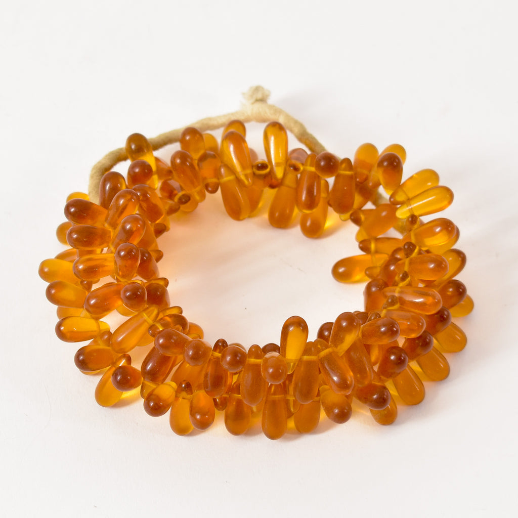 Wedding Trade Beads Honey Czech