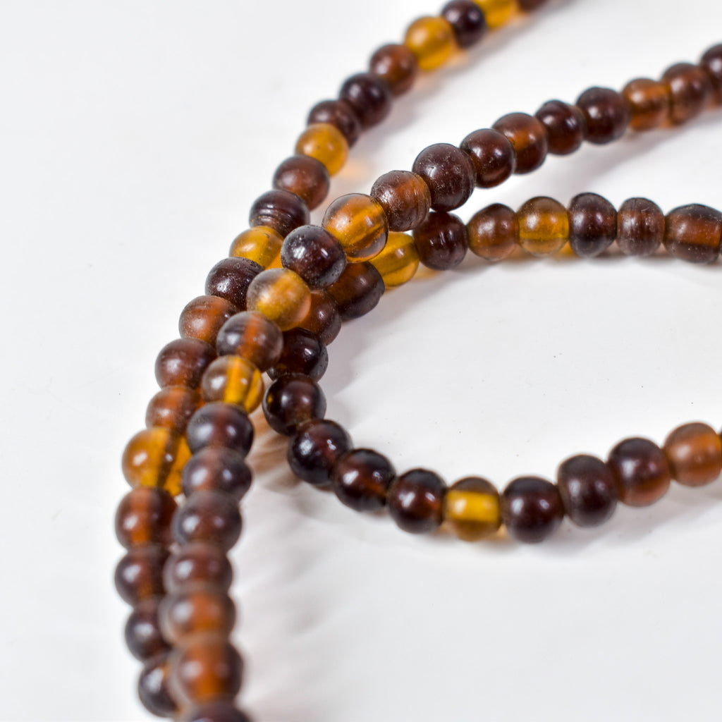 Bohemian Brown Translucent Trade Beads Czech
