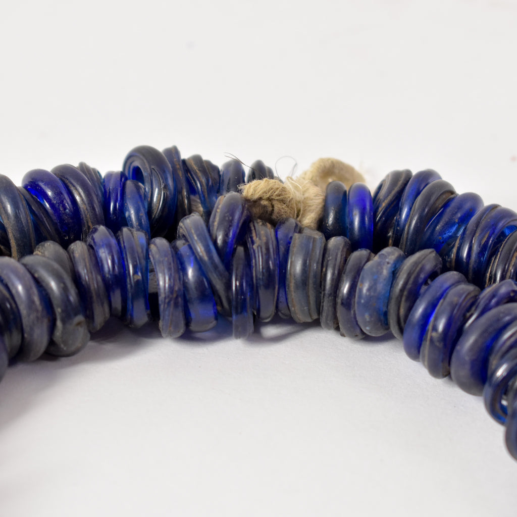 Cobalt Dutch Donuts Annular Trade Beads