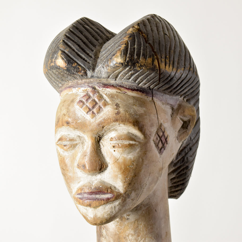 Punu Standing Female Figure on Custom Base Gabon